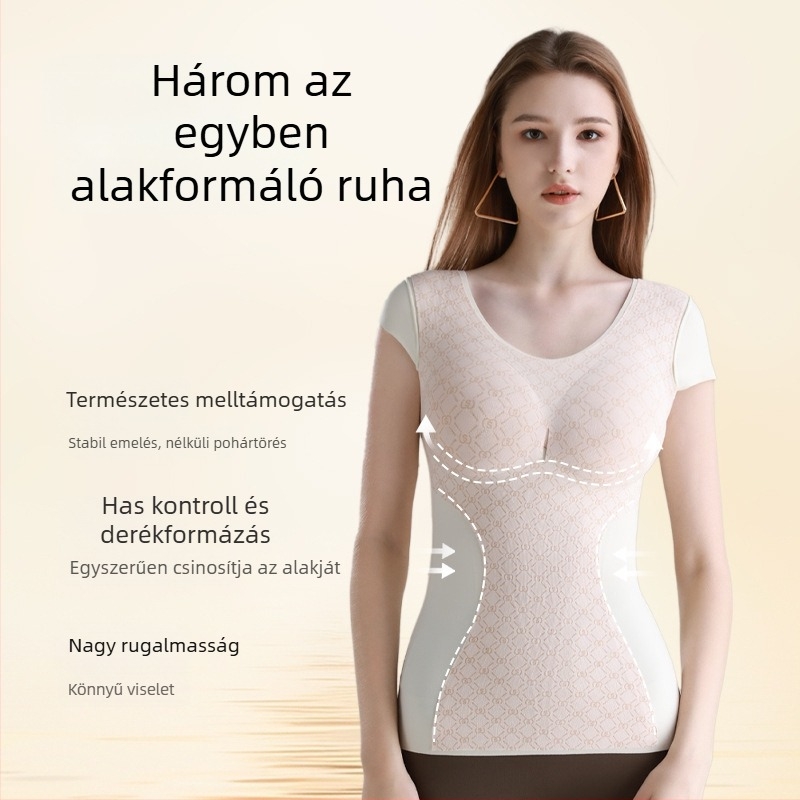 Nylon termo mellény beépített melltartóval (cups), fleece béléssel, magas rugalmasság, antistatikus, dupla réteg, meleg nőknek