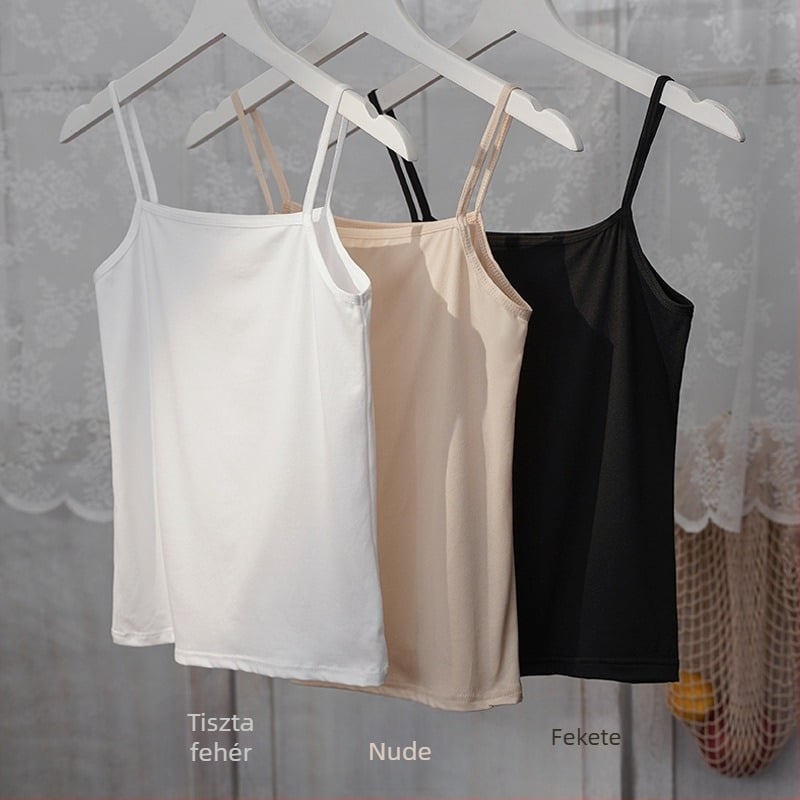 Camisole Milk Silk, pántos fazon, négyzet alakú gallér, 95–100% poliészter, nyár–tavasz–ősz