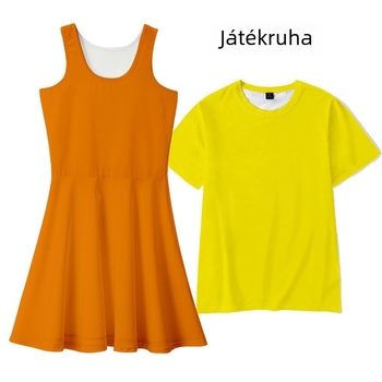 Bugesezhiyu ruha és rövid ujjú top készlet (Poliészter; Egységes minta; Hercegnő-stílus; A-vonalú szoknya; Mini hossz)