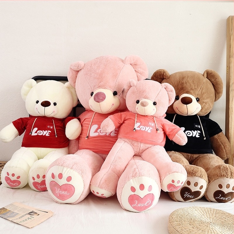 Plüssmackó Teddy Bear – rövid plüss, PP pamut töltet, minta alapján testreszabható, 15–35 éveseknek