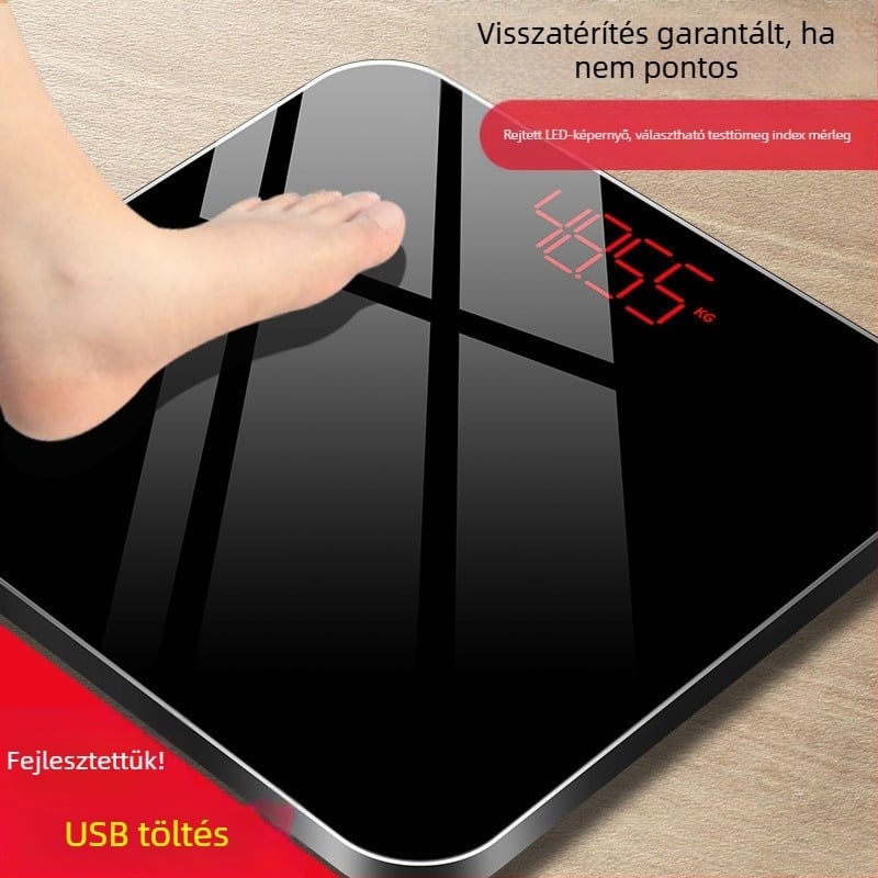 Elektronikus testsúlymérő otthoni mérleg, egyéb funkciókkal (Terméktípus: Egyéb; Maximális teherbírás: 1; Alkalmas felnőtteknek; Funkciók: Egyéb funkciók)