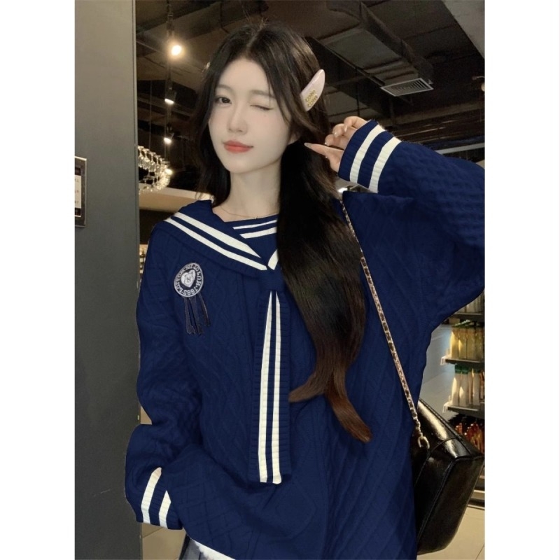 UNMUN Ice Silk pulóver, ujjatlan, Sailor gallér, 2025 tavasz