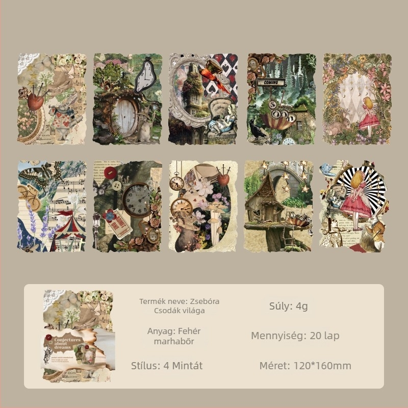 Dyeing naplóanyag-készlet díszítő matricákkal (Anyag: Papír; Készítés: Nyomtatás; 45 g/csomag)