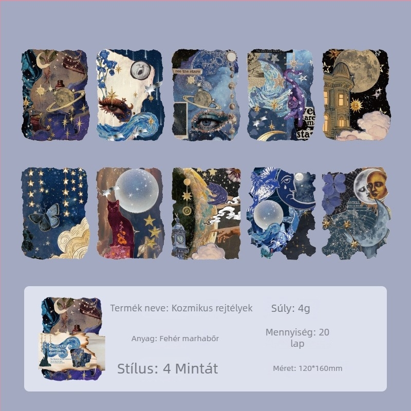 Dyeing naplóanyag-készlet díszítő matricákkal (Anyag: Papír; Készítés: Nyomtatás; 45 g/csomag)