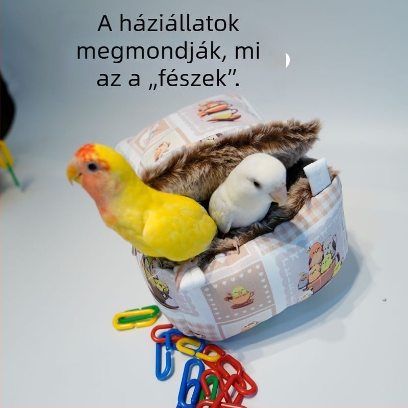 Téli madárfészek-hám - pamut, Dong wow márka, alkalmas papagájoknak és kisemlősöknek