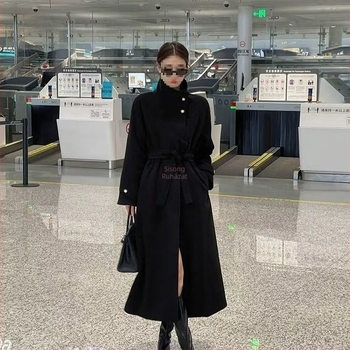Női Chenille kabát álló gallérral, hosszú ujjú, rövid hossz, Spandex tartalom, japán-koreai laza stílus