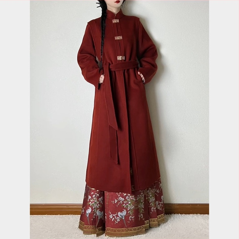 Őszi Hanfu készlet felnőtteknek - Chenille anyag Spandex keverék, 2023 ősz, fő anyag tartalma <30%