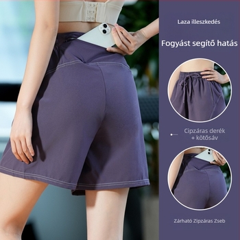 Női capri hosszúságú, lélegző rövidnadrág poliészter-spandex keverékből (95% poliészter, 5% spandex), nyár 2025