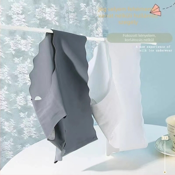 Ice Silk női seamless alsónemű középmagasságú, lélegző, antibakteriális, pamutbetéttel, popsiemelés, plusz méret, háromszög fazon