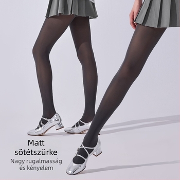 Landa 80D szürke velúr harisnya – matt egyszínű, vékony, karcsúsító fazon, méret szerinti felosztás