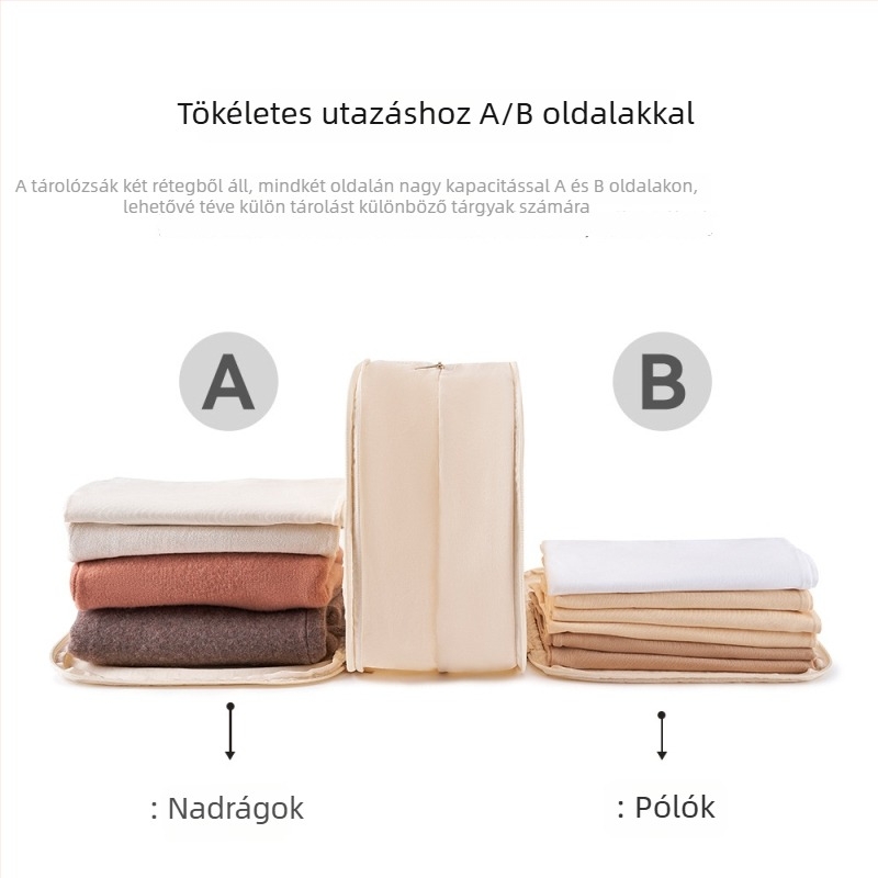 TRAVEL RABBIT ruházati tároló táska kocka alakú, nylon anyag, többfunkciós utazáshoz, modell RAB-007