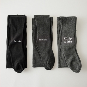 Női harisnya sarokkal, fleece bélés, magas derekú, pamut alapanyagú, vastag téli modell