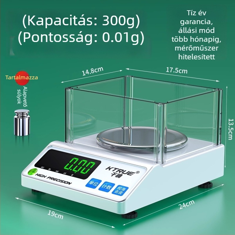 Qianque Textil Elektronikus Mérleg a Textíliák, Papír és Karton Súlyának Mérésére — Modell Jewelry scale