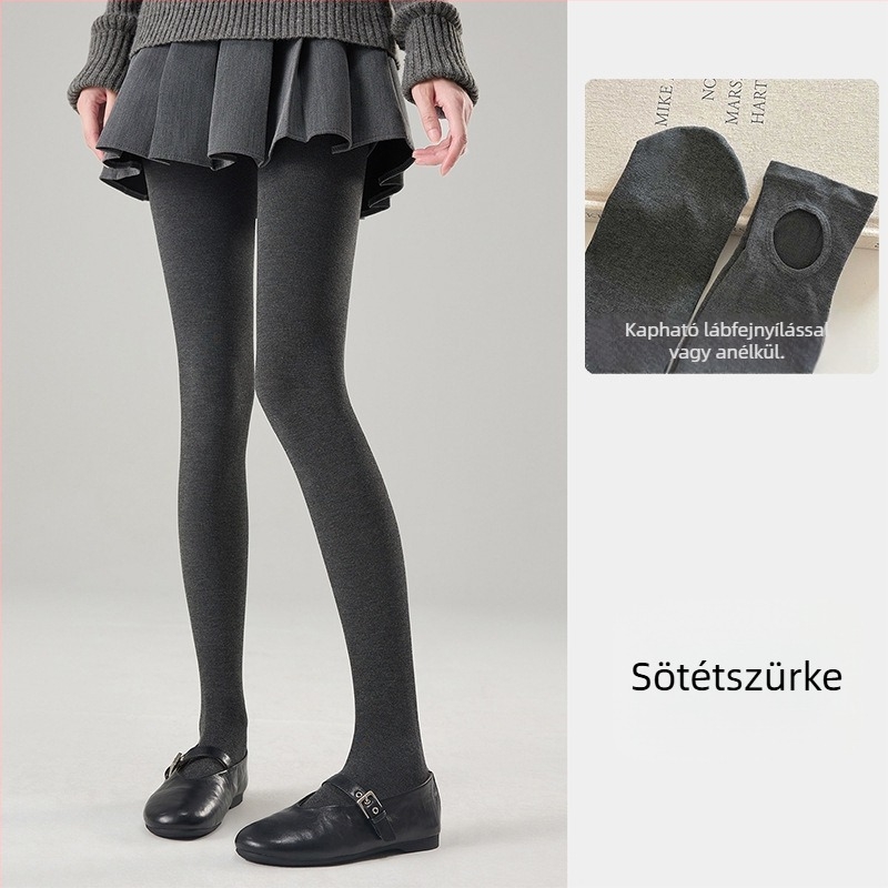 Szürke pamutból készült, magas derekú bordázott leggings nőknek, karcsúsító és fenékemelő hatás