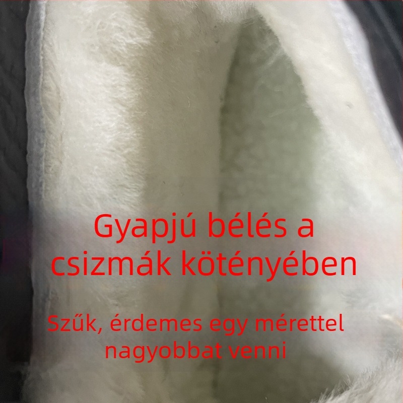 Téli női rövid csizma valódi marhabőrből, gyapjú bélés, oldalsó cipzár, lapos sarok, injekciós talp