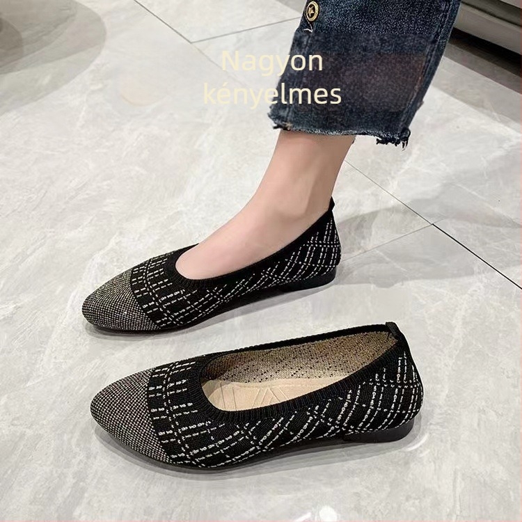 Női lazább cipő - légáteresztő felsőrész fly weaving, hálós belső, gumírozott talp, textil talpbetét, slip-on zárás (egy lépés), nyár-tavasz