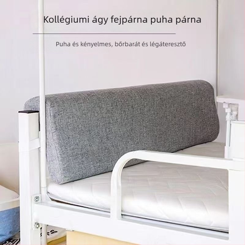 Diákszállásban használt hát-támasztó párna az emeletes ágyhoz, felső vagy alsó részhez – nordikus stílus, hab töltet