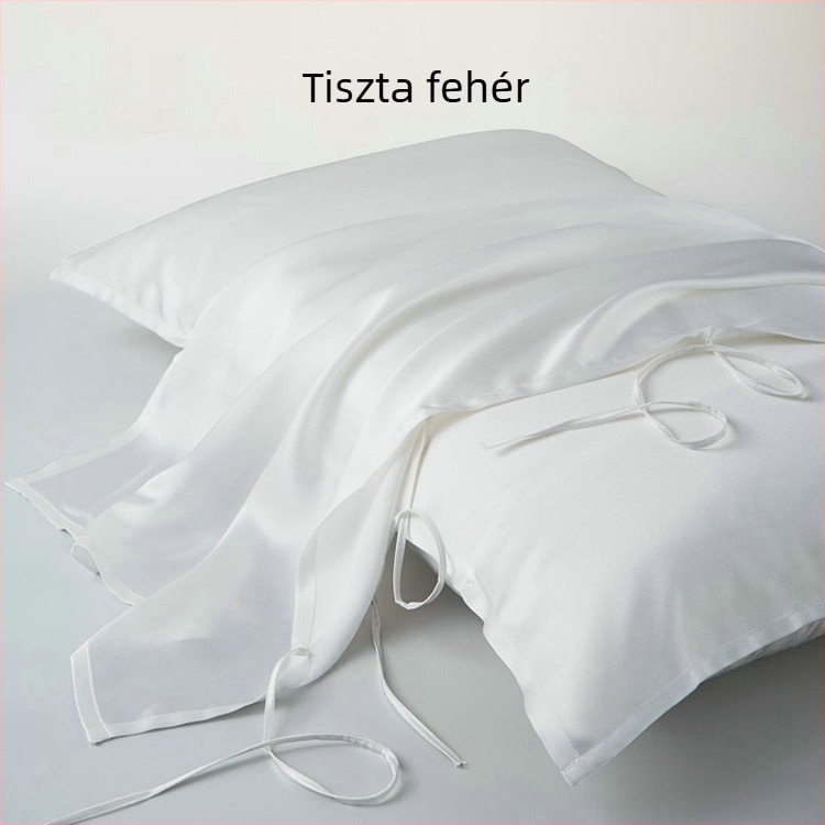 Mulberry selyemből készült párnahuzat, 100% selyem, 16 Momme, egyszerű zsinóros zárás, utazáshoz