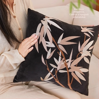 Új kínai stílusú kanapé párna hímzett növény- és virágmintával, PP pamut töltés