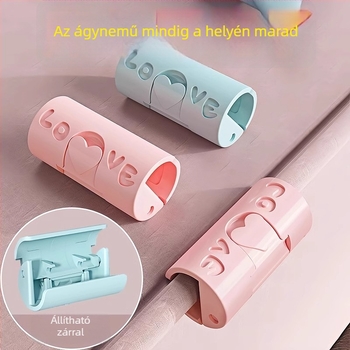 Ágyhuzat rögzítő klipek – csúszásmentes, szögbe állító, műanyag, háztartási használat
