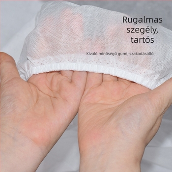 Egyszer használatos kozmetikai ágyvédő lepedő gumival és arcleválasztó nyílással, nem szőtt anyag, porvédő, masszázságyhoz, egyszínű, modern minimalista stílus, 0,9 m méret