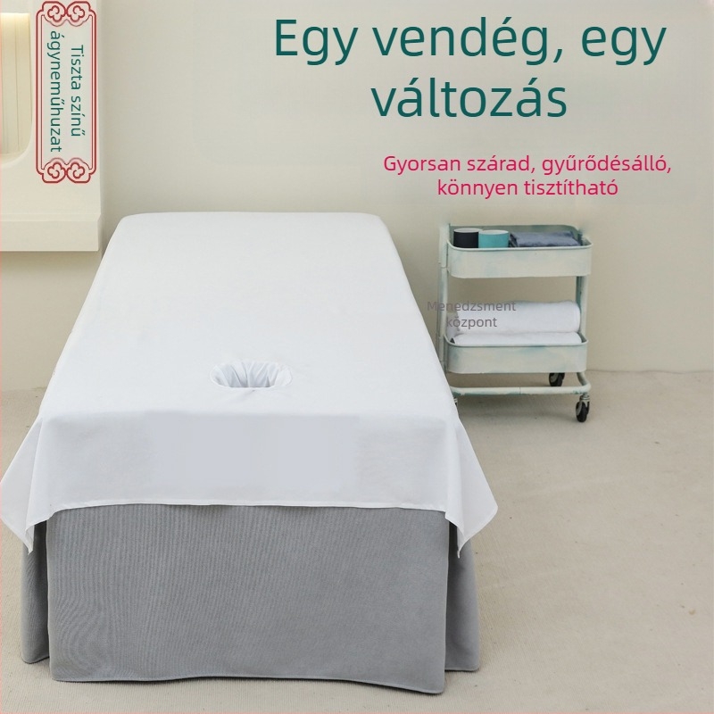Pamut kötött ágynemű masszázságyhoz, modern minimalist stílus, reaktív nyomtatás és festés
