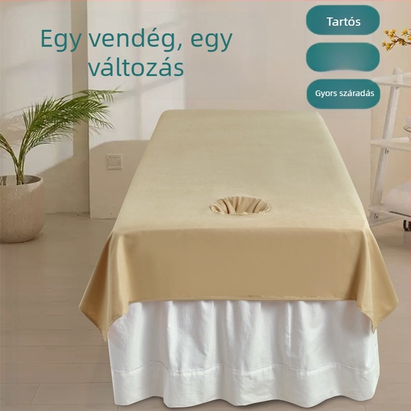Pamut kötött ágynemű masszázságyhoz, modern minimalist stílus, reaktív nyomtatás és festés