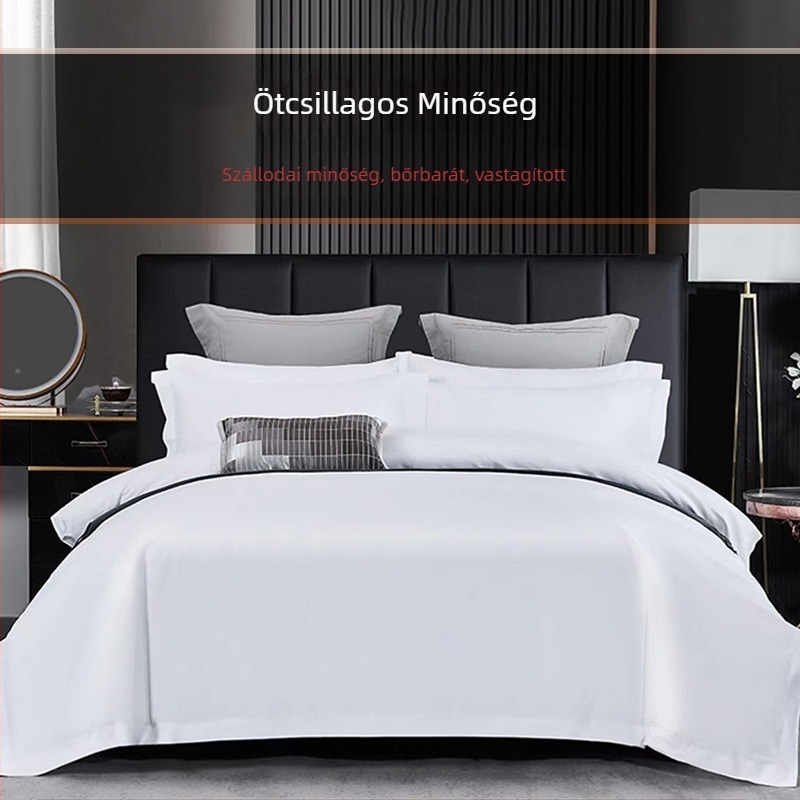 Szállodai ágyneműhuzat készlet – poliészter, kefés szövet, reaktív nyomtatás és festés, szállodai stílus