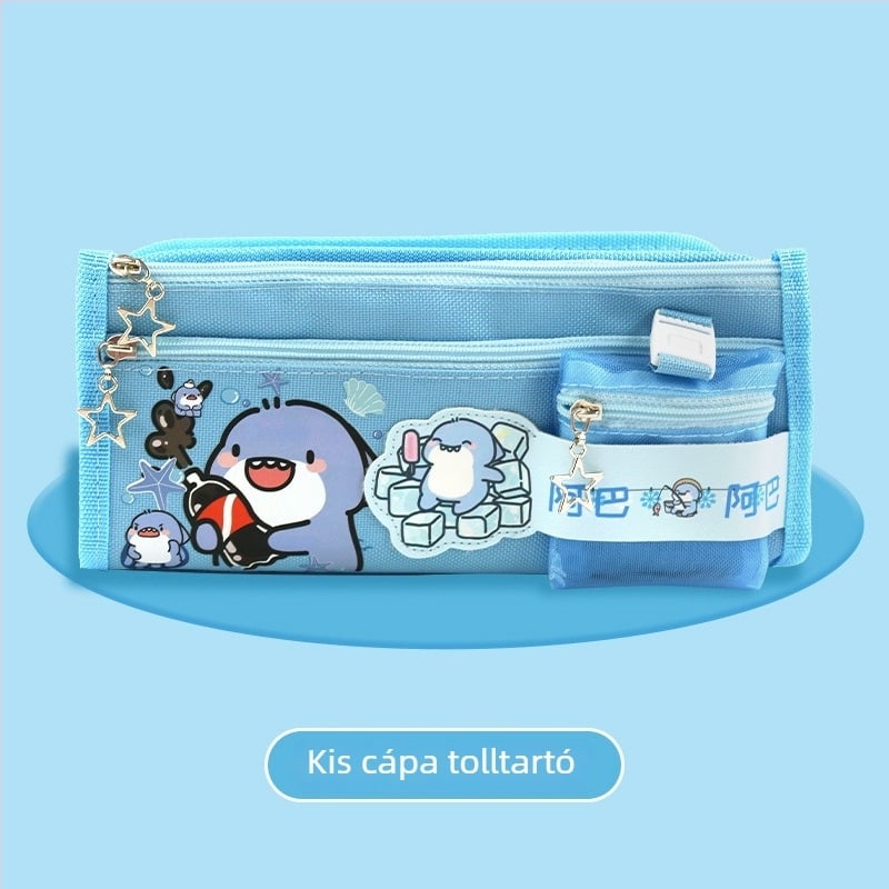 Pikachu tolltartó – nagy kapacitású iskolai írószer-doboz, vászon, Anime márka, Koreai stílus