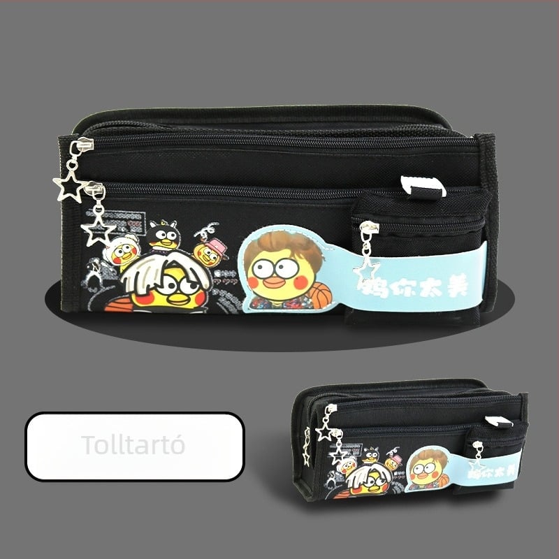 Pikachu tolltartó – nagy kapacitású iskolai írószer-doboz, vászon, Anime márka, Koreai stílus
