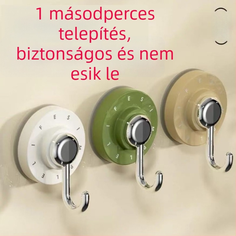 Forgó műanyag vákuumos akasztó, falra szerelhető, fúrás nélkül, konyhába és a fürdőbe.
