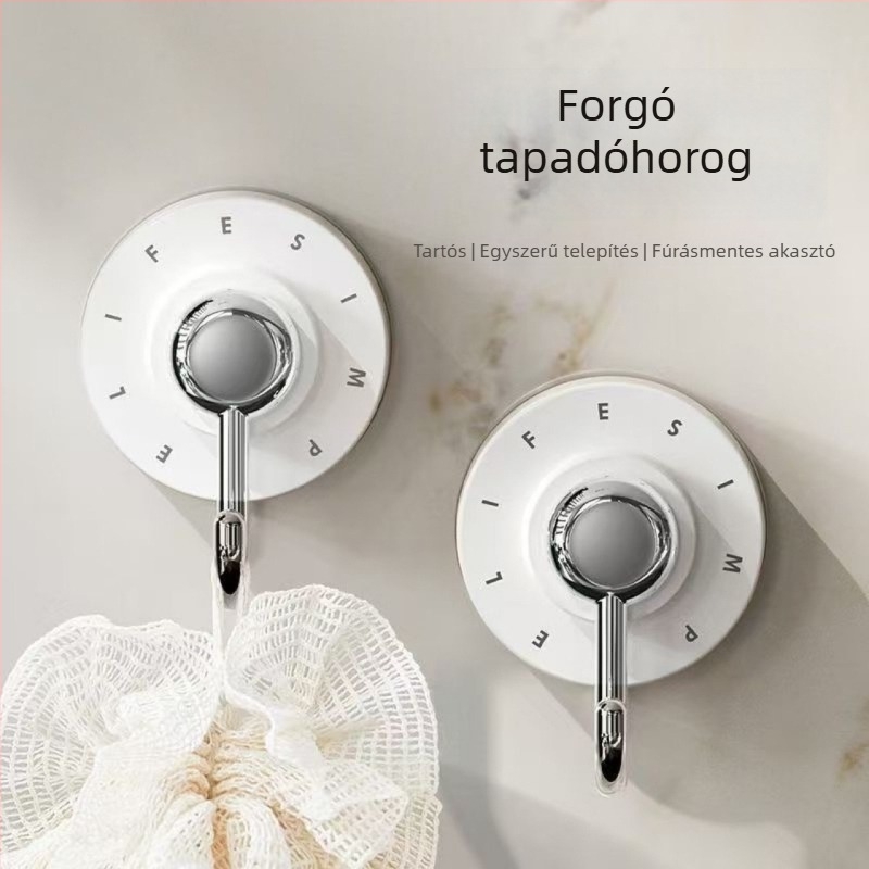 Forgó műanyag vákuumos akasztó, falra szerelhető, fúrás nélkül, konyhába és a fürdőbe.
