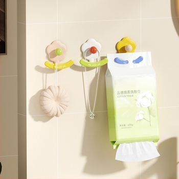 Ragasztóval rögzíthető akasztó konyhához és fürdőszobához – ABS anyag, 3 kg teherbírás, egyoldalas dizájn