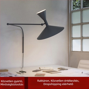 Fali lámpa – LED világítás, vas árnyékoló és test, 220V, CE tanúsított