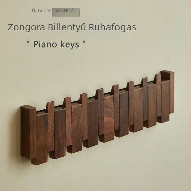 Fali ruhafogas kabát és sapka számára — fúrás nélküli, faanyag, teherbírás 111, modern minimalist dizájn
