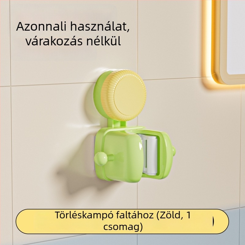 Mop tartó szívókoronggal, falra szerelhető, fúrás nélkül, műanyagból, 105 g, modern egyszerű stílus