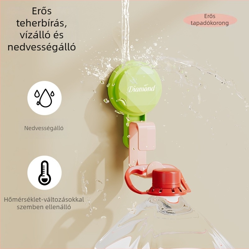 Fali szerelésű mosdó tartó erős vákuumos rögzítővel, fúrás nélkül, fürdőszobába és konyhába