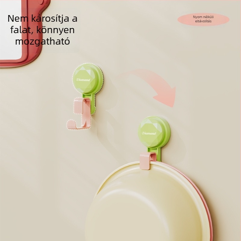 Fali szerelésű mosdó tartó erős vákuumos rögzítővel, fúrás nélkül, fürdőszobába és konyhába