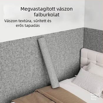 Nagy sűrűségű textil falvédő az ágy köré és a hálószoba TV hátteréhez, puha falburkolat