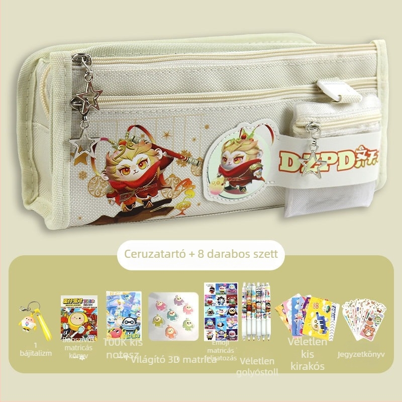 Monkey King vászon tolltartó, lányoknak, gyerekes stílus