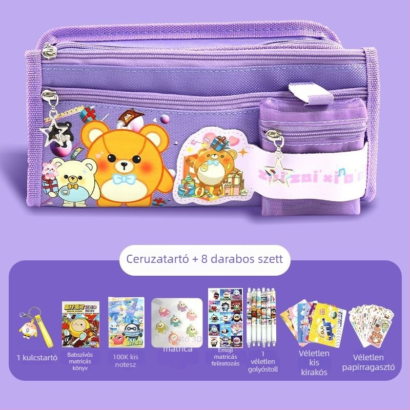 Monkey King vászon tolltartó, lányoknak, gyerekes stílus