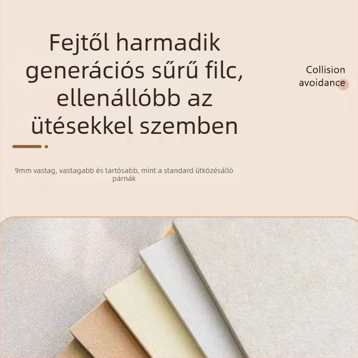 Gyerekeknek szóló filc falikép matricák — minimalist stílus, geometriai mintázat, háttér dekoráció, 3D falikép, fúrás nélkül