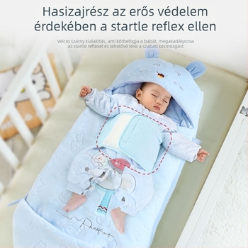 BDL Bidole Baba alvózsák újszülötteknek (0-1 év), flanel anyag, bélés 95% pamut, töltet poliészter, stílus envelope, őszi-téli vastag, cartoon mintázat