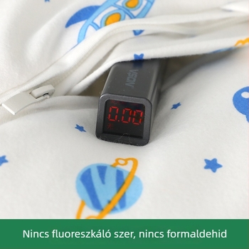 Baba téli alvózsák 100% pamutból, vastag, egyrészes dizájn, levehető ujjaival, állandó hőmérsékletet tart