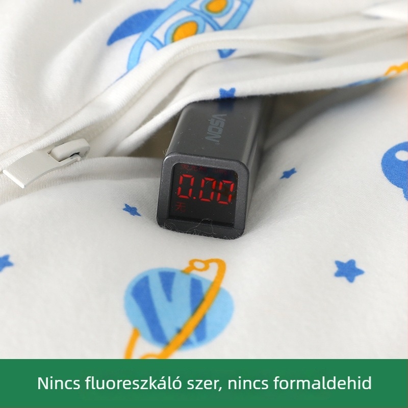 Baba téli alvózsák 100% pamutból, vastag, egyrészes dizájn, levehető ujjaival, állandó hőmérsékletet tart