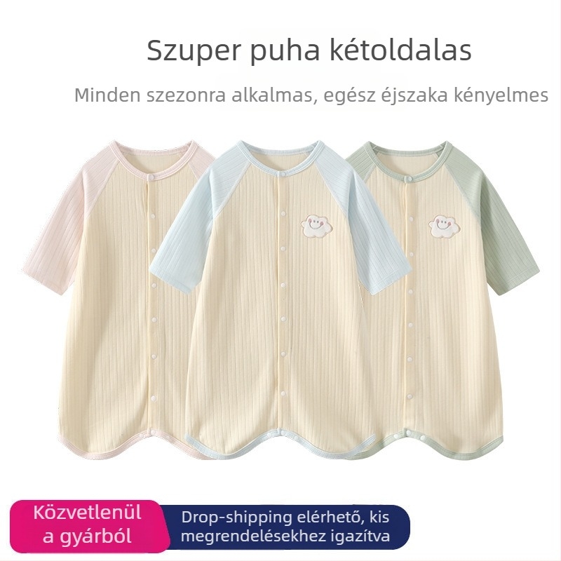 Csecsemő alvózsák anti-startle dizájnnal, külön lábakkal, hosszú ujjú, bambusz szövet, 100% pamut töltet