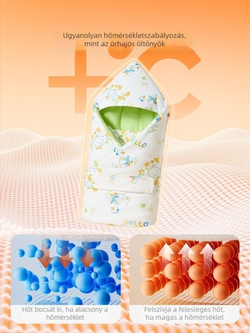 Jingqi csecsemő swaddle kendő, 100% pamut, A osztály, Space Cotton töltet, állatmintás, újszülötteknek és 1–3 éveseknek, minden évszakra