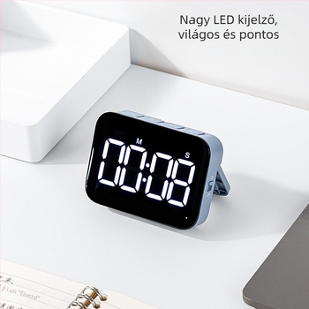 Deli NS883 digitális időmérő hőmérővel, LED kijelző, akkumulátoros működés, ABS ház