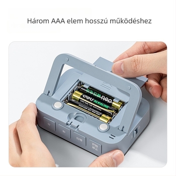 Deli NS883 digitális időmérő hőmérővel, LED kijelző, akkumulátoros működés, ABS ház
