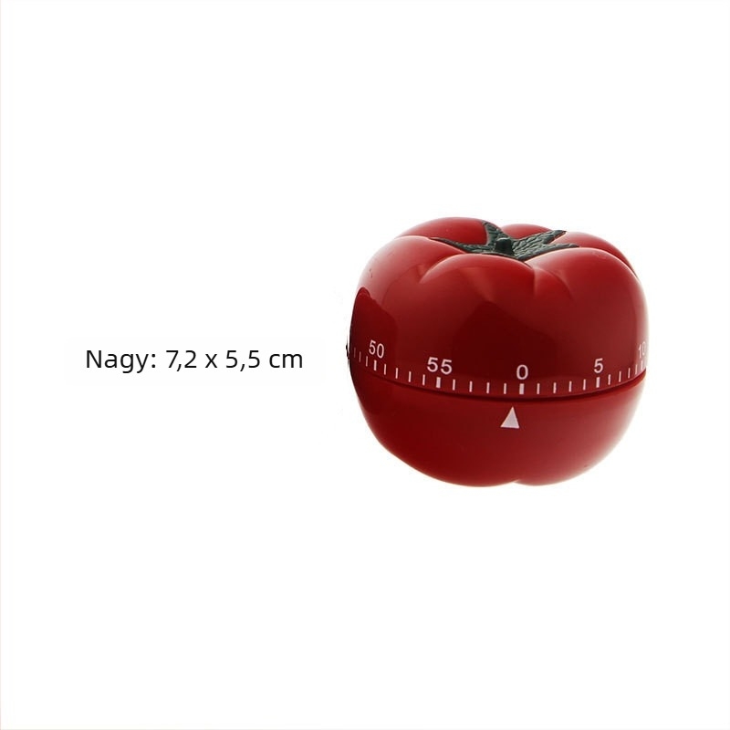 Konyhai mechanikus időzítő, négyszögletes forma, 60 perces időzítő, kézi húzás, mutató kijelző
